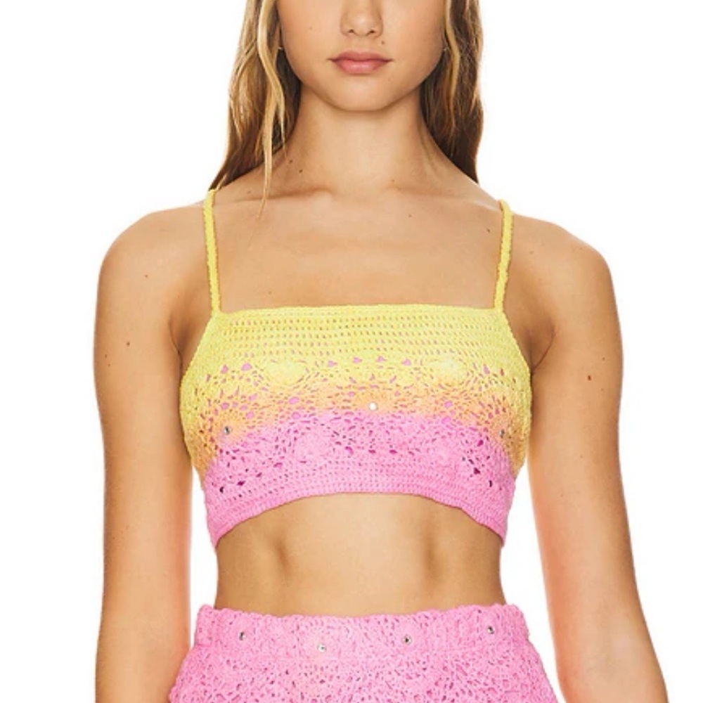 Maaji Abbie Top Crochet in Pink Size M